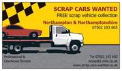 100% FREE SCRAP CAR DISPOSAL IN NORTHAMPTON AND NORTHAMPTONSHIRE